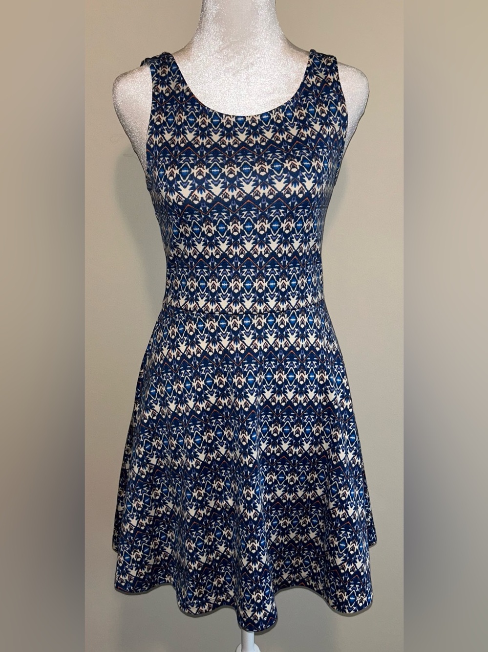 H&M Navy Sleeveless A-Line Dress